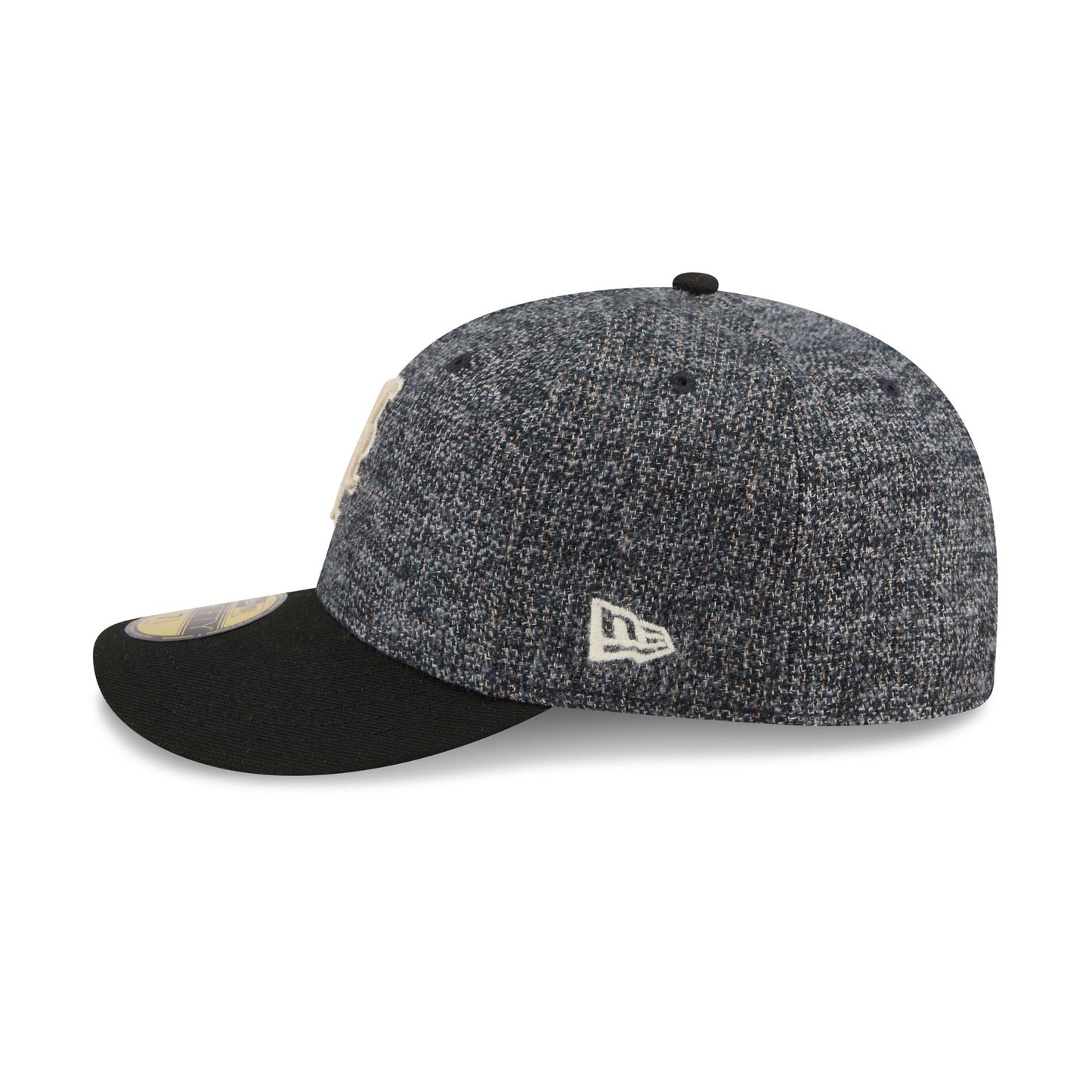 New York Mets Three Looms Tweedy Cotton Black 59FIFTY Fitted Hat