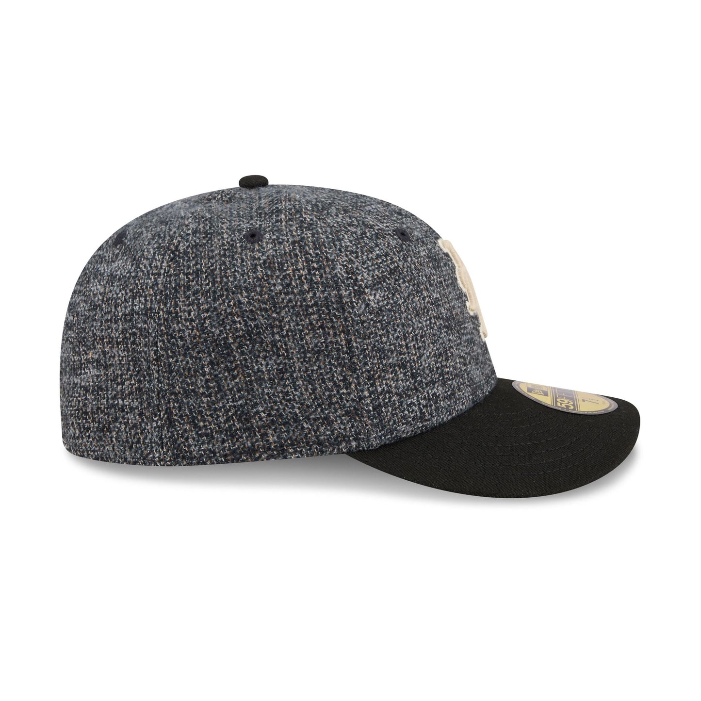 New York Mets Three Looms Tweedy Cotton Black 59FIFTY Fitted Hat