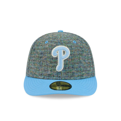 Philadelphia Phillies Three Looms Tweedy Cotton Radiant Blue 59FIFTY Fitted Hat