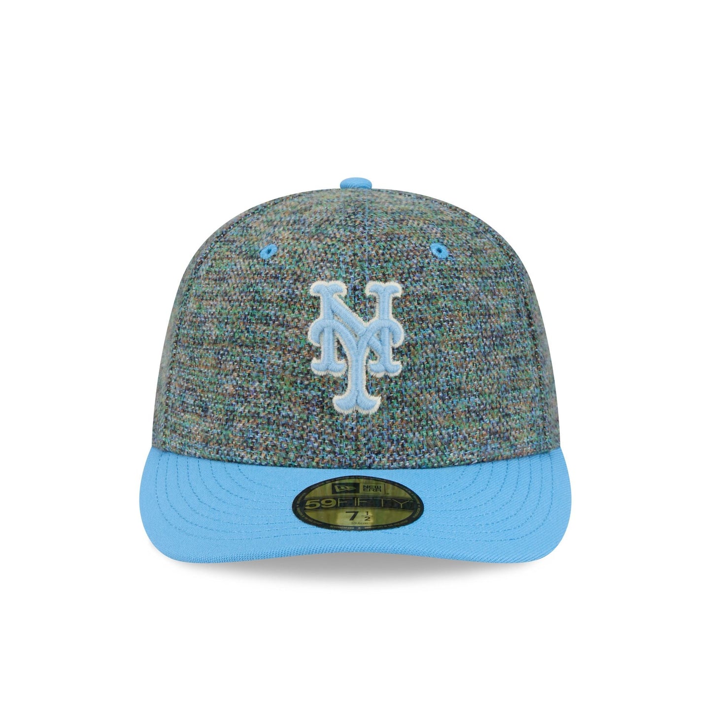 New York Mets Three Looms Tweedy Cotton Radiant Blue 59FIFTY Fitted Hat
