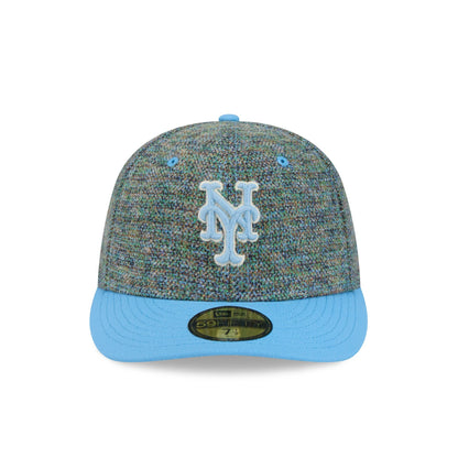 New York Mets Three Looms Tweedy Cotton Radiant Blue 59FIFTY Fitted Hat