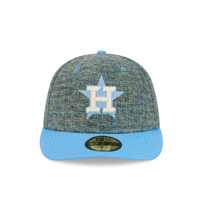 Houston Astros Three Looms Tweedy Cotton Radiant Blue 59FIFTY Fitted Hat