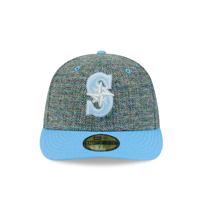 Seattle Mariners Three Looms Tweedy Cotton Radiant Blue 59FIFTY Fitted Hat
