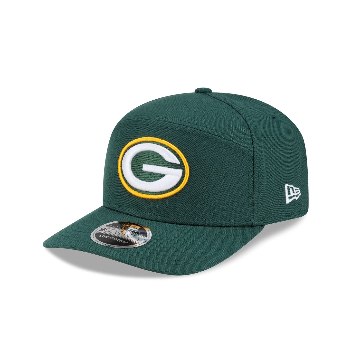Green Bay Packers Poly Split Panel 9SEVENTY Stretch-Snap Hat