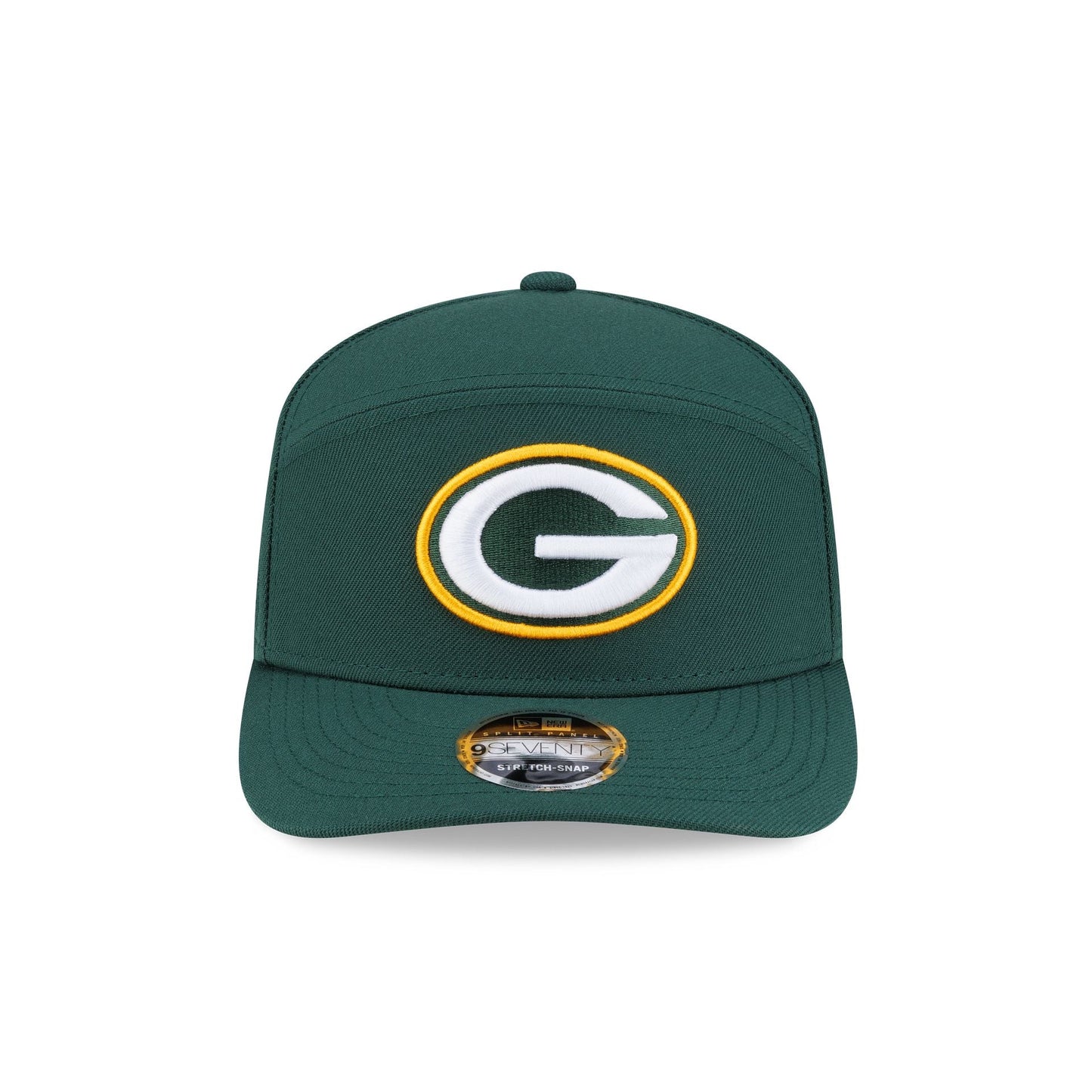 Green Bay Packers Poly Split Panel 9SEVENTY Stretch-Snap Hat