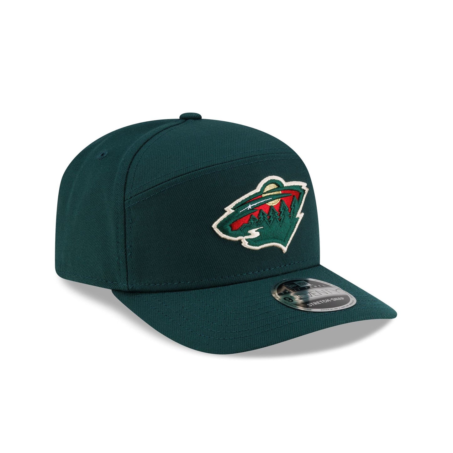 Minnesota Wild Poly Split Panel 9SEVENTY Stretch-Snap Hat