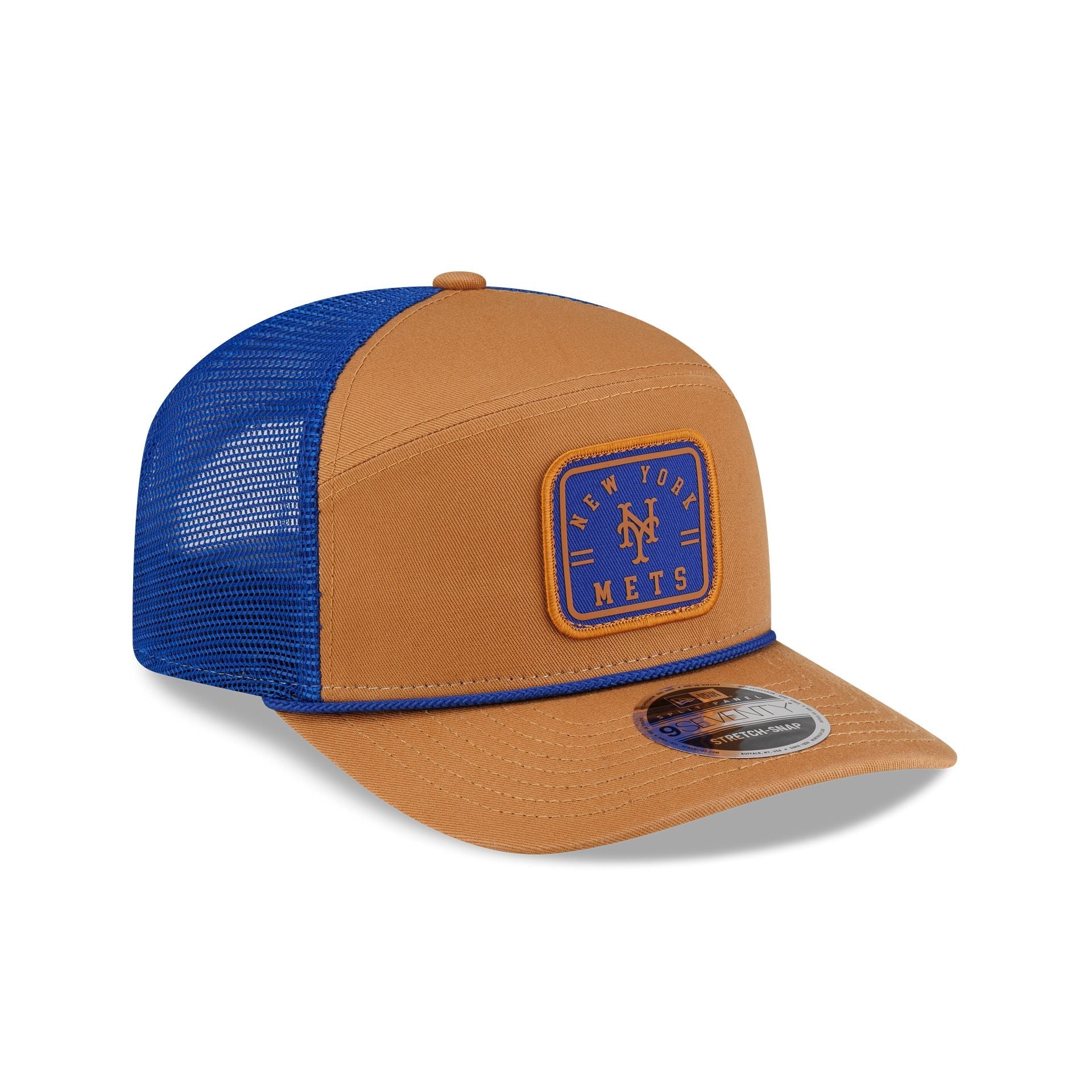 New York Mets Light Bronze Split Panel 9SEVENTY Trucker Hat