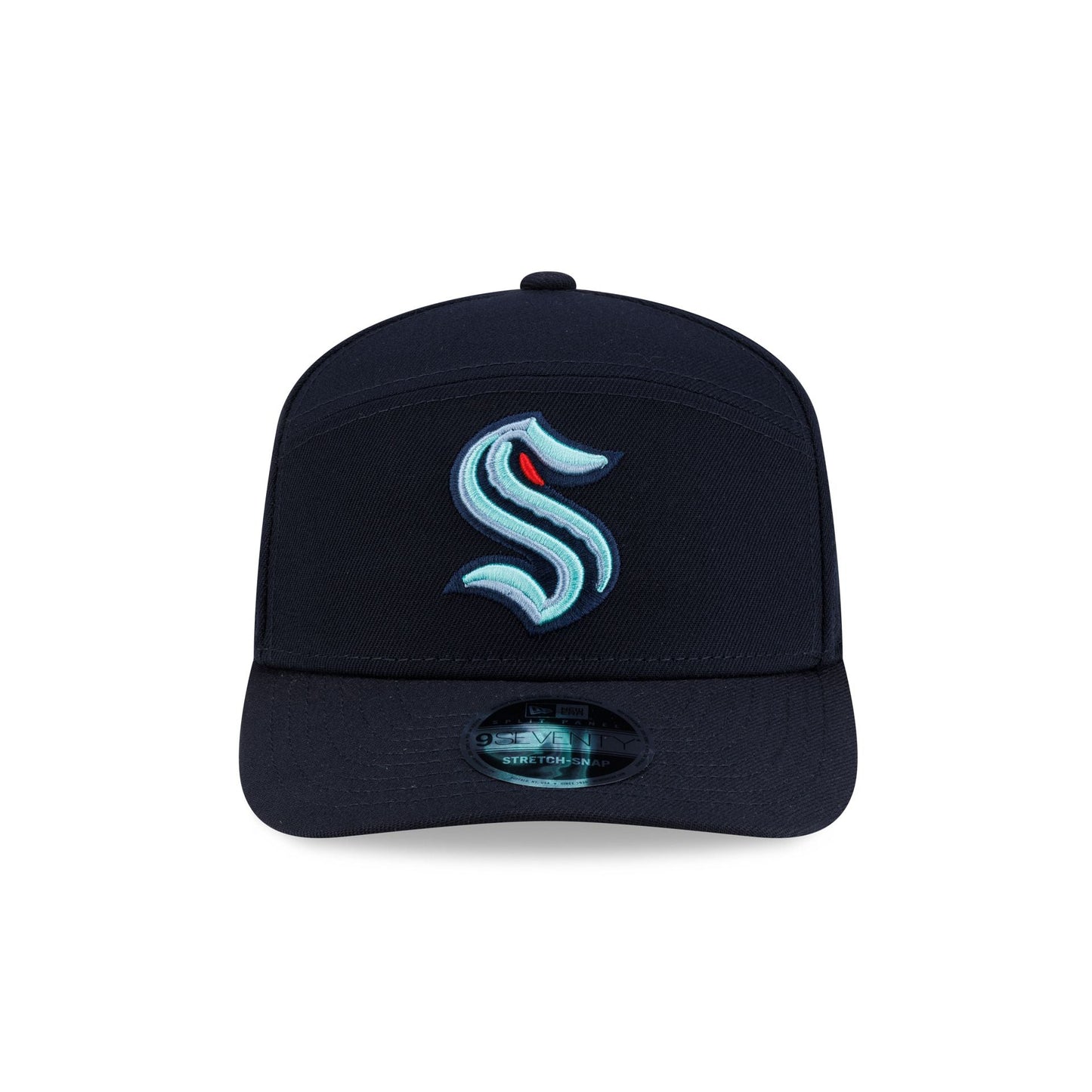 Seattle Kraken Poly Split Panel 9SEVENTY Stretch-Snap Hat