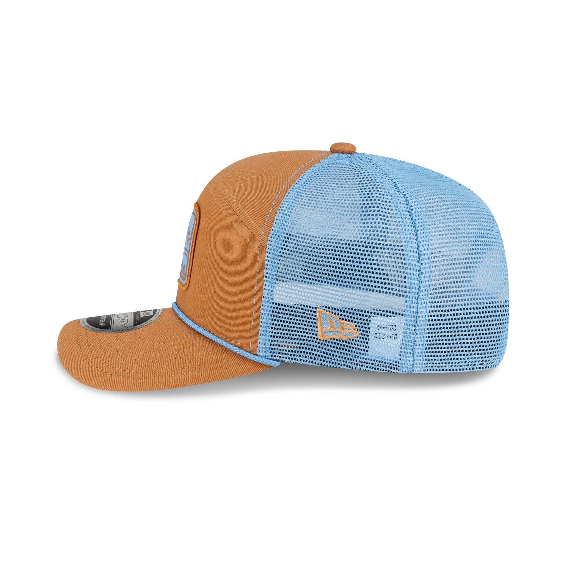 North Carolina Tar Heels Light Bronze Split Panel 9SEVENTY Trucker Hat