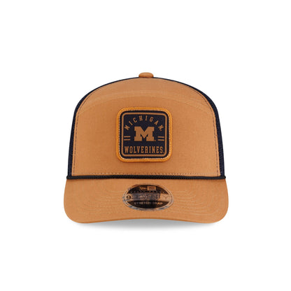 Michigan Wolverines Light Bronze Split Panel 9SEVENTY Trucker Hat