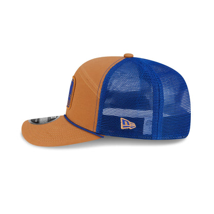 Duke Blue Devils Light Bronze Split Panel 9SEVENTY Trucker Hat