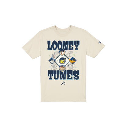 Atlanta Braves Looney Tunes Diamond Chrome White T-Shirt