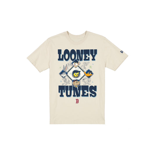 Boston Red Sox Looney Tunes Diamond Chrome White T-Shirt