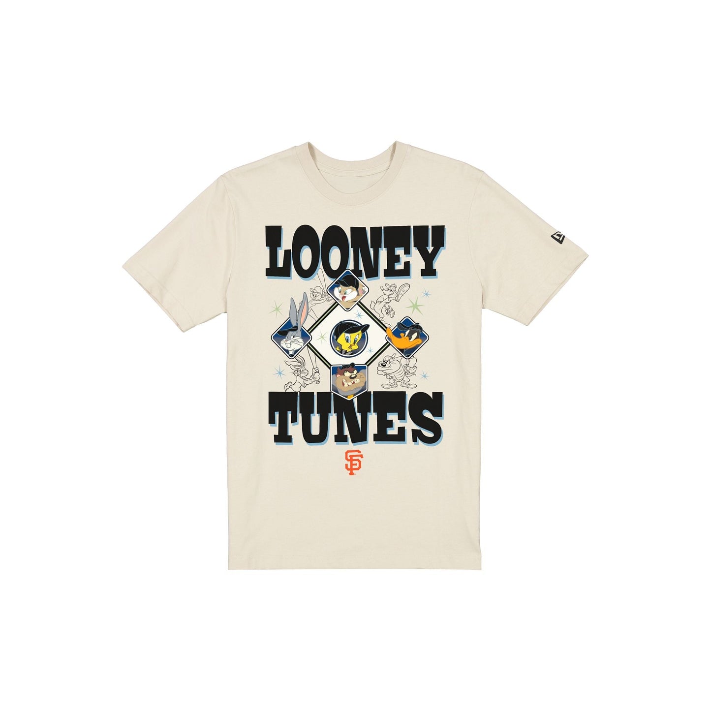 San Francisco Giants Looney Tunes Diamond Chrome White T-Shirt