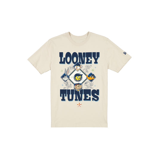 Houston Astros Looney Tunes Diamond Chrome White T-Shirt