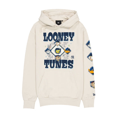 New York Yankees Looney Tunes Diamond Chrome White Hoodie