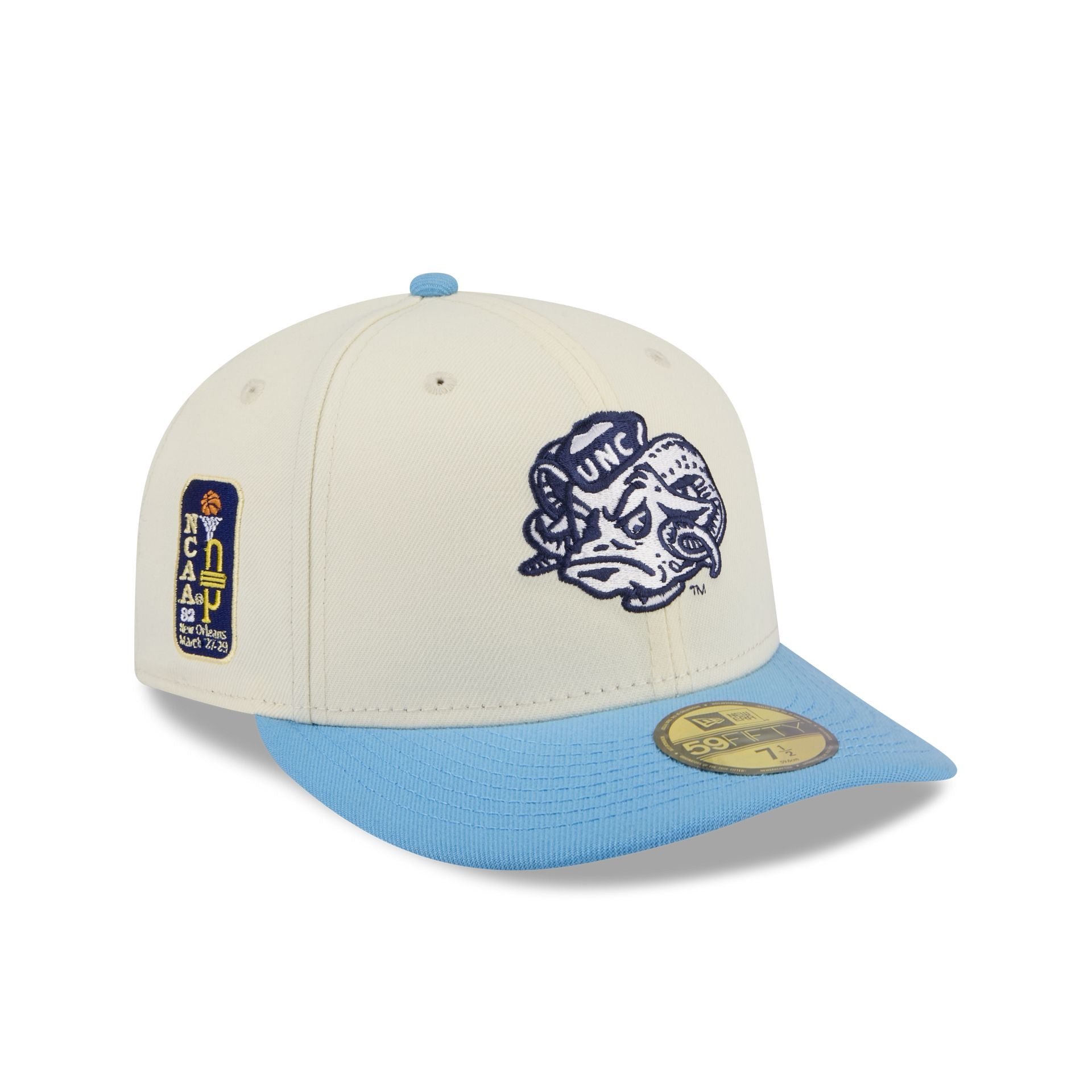 North Carolina Tar Heels 1982 March Madness College Vault Chrome 59FIFTY Fitted Hat