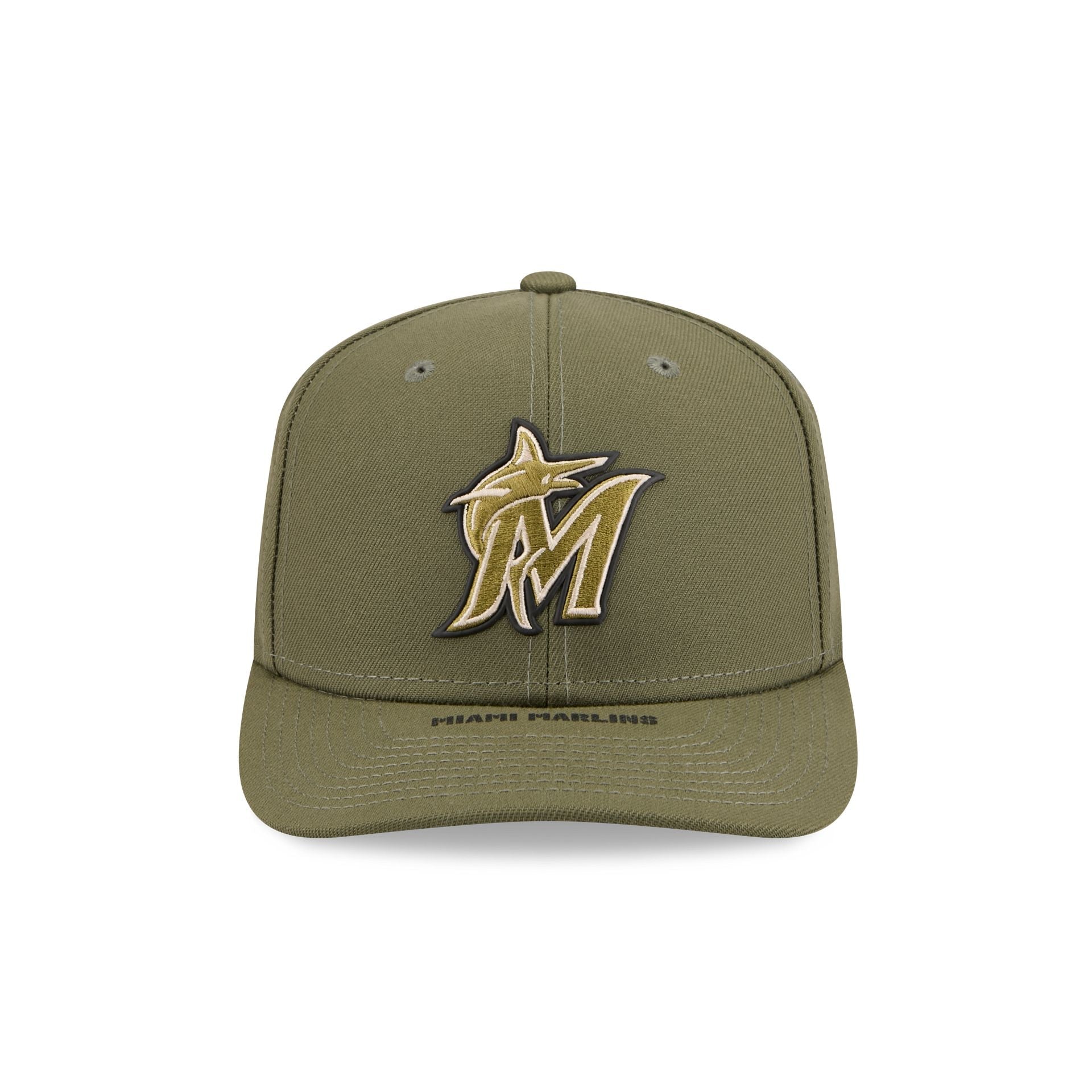 Miami Marlins Armed Forces Day 2026 9SEVENTY Stretch-Snap Hat