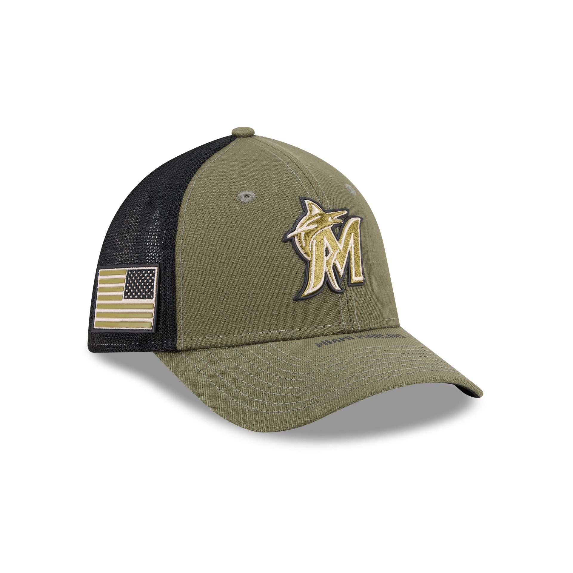 Miami Marlins Armed Forces Day 2026 39THIRTY M-Crown Stretch Fit Hat