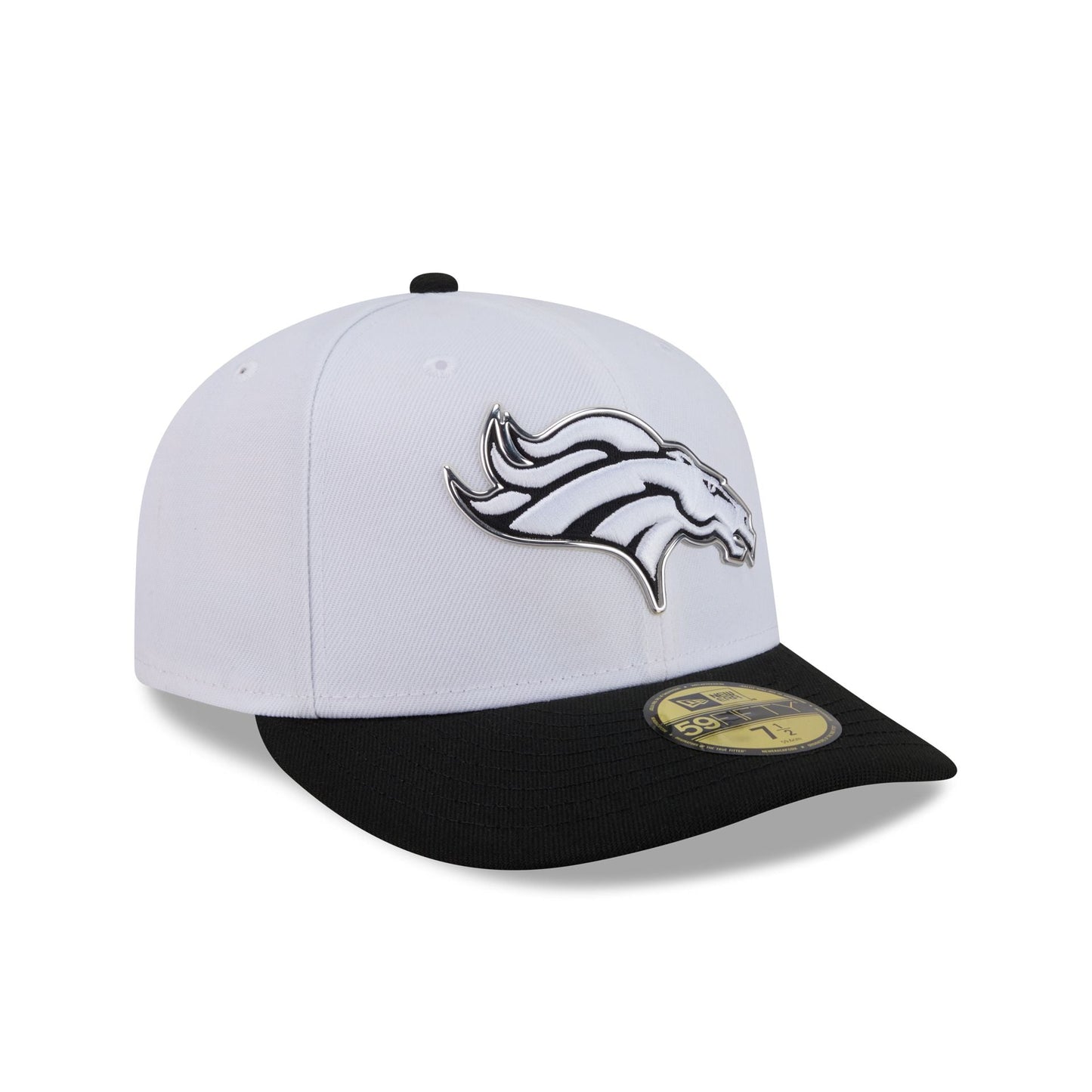 Denver Broncos 2026 Draft Black and White 59FIFTY Fitted Hat