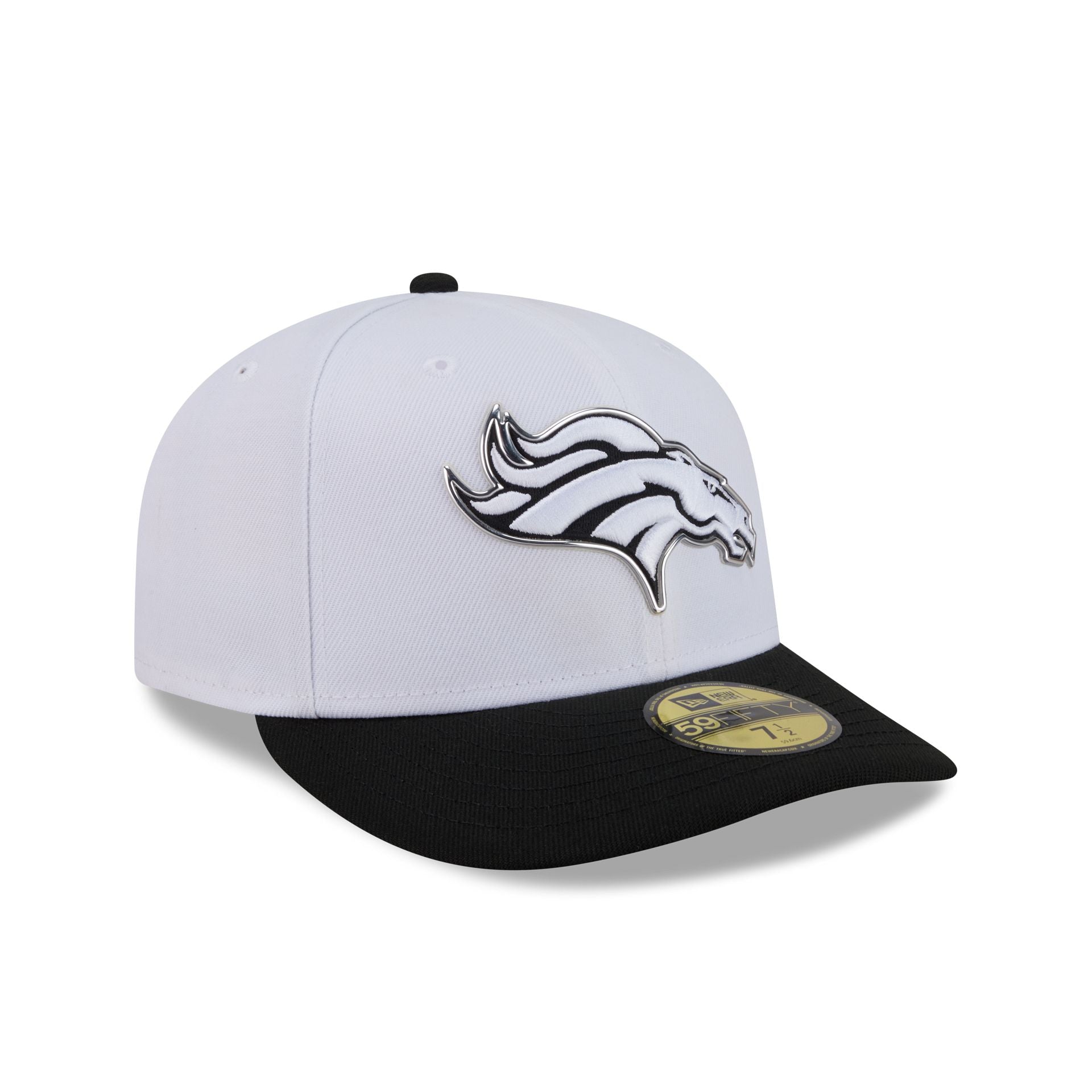 Denver Broncos 2026 Draft Black and White 59FIFTY Fitted Hat