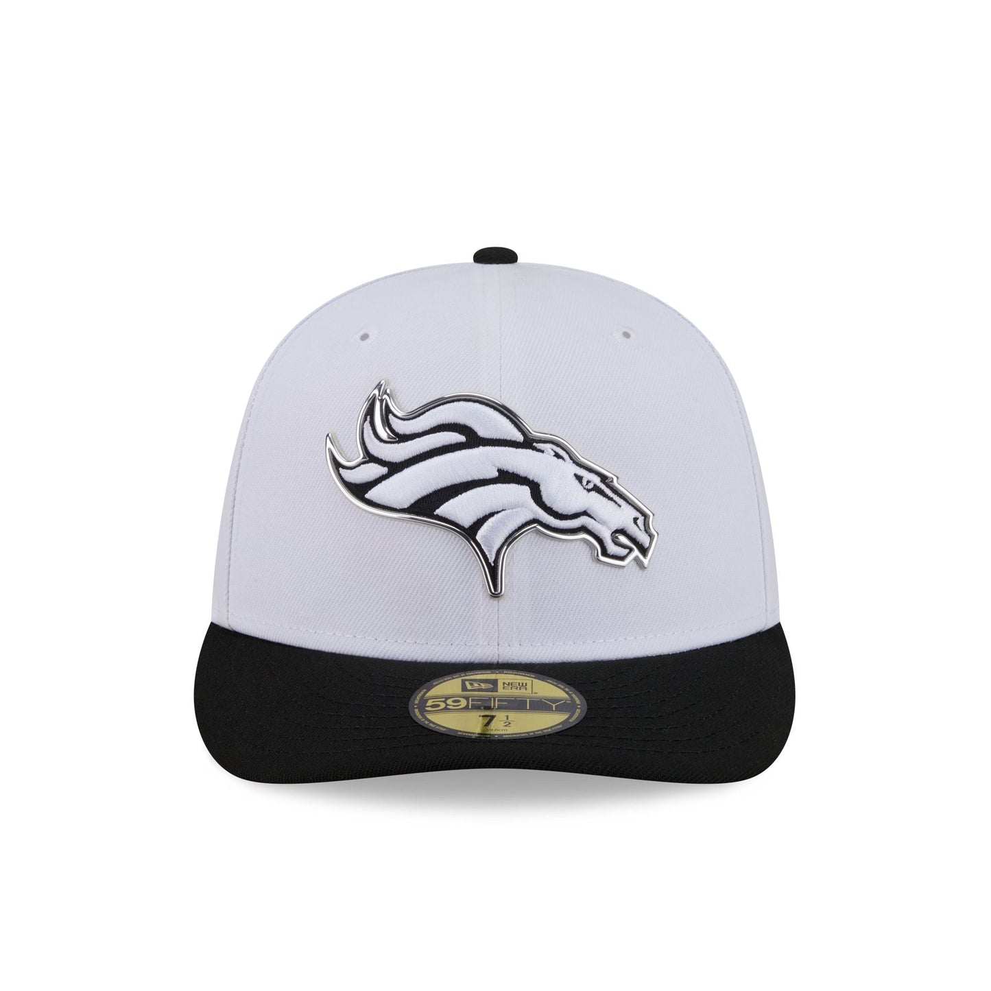 Denver Broncos 2026 Draft Black and White 59FIFTY Fitted Hat