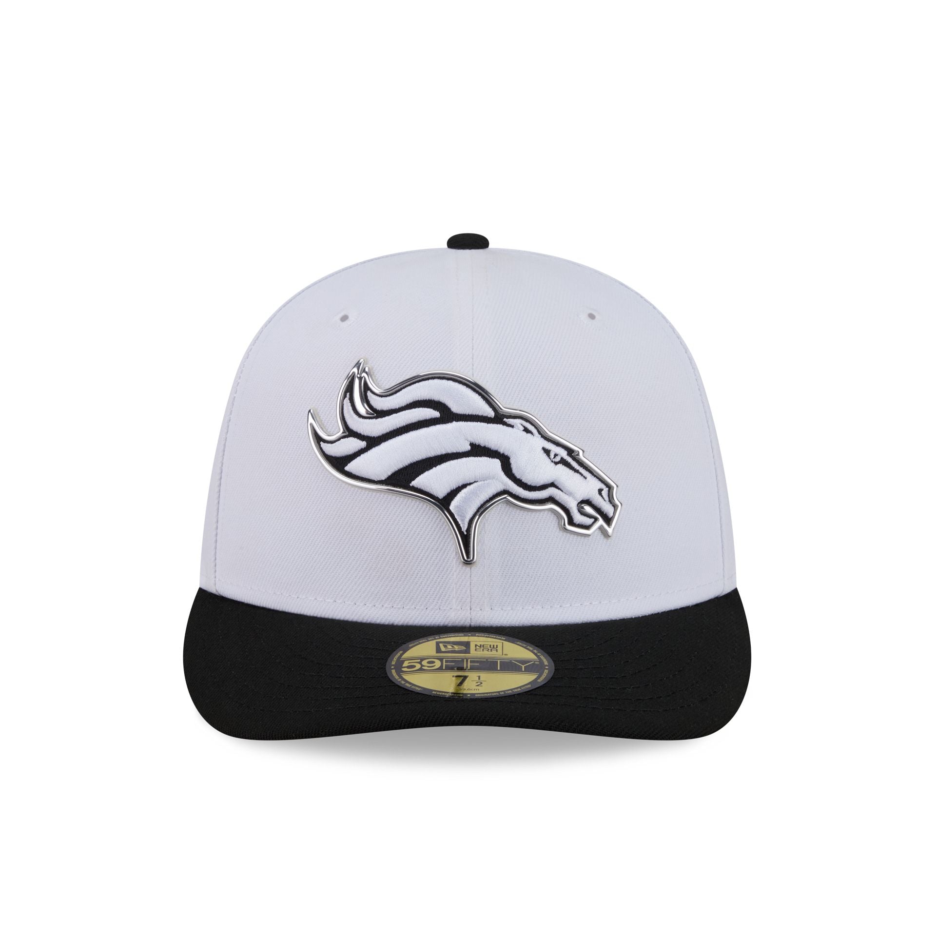 Denver Broncos 2026 Draft Black and White 59FIFTY Fitted Hat