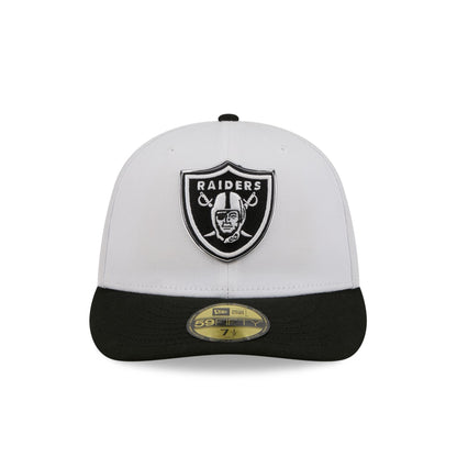 Las Vegas Raiders 2026 Draft Black and White 59FIFTY Fitted Hat
