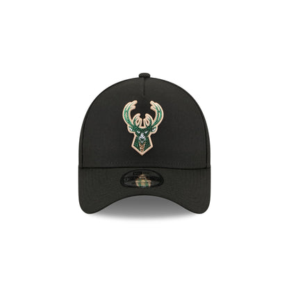 Milwaukee Bucks 2026 Draft Black 9FORTY A-Frame Snapback Hat