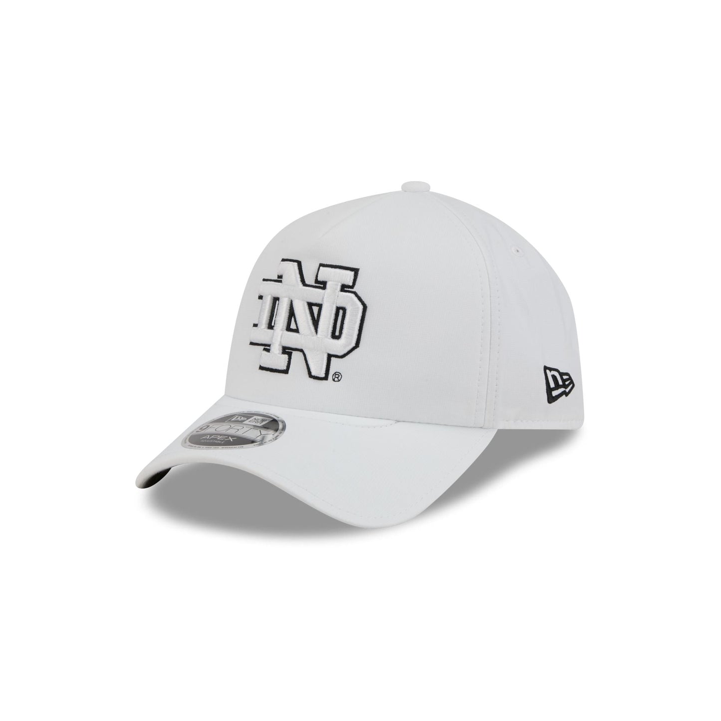 Notre Dame Fighting Irish White 9FORTY APEX Snapback Hat