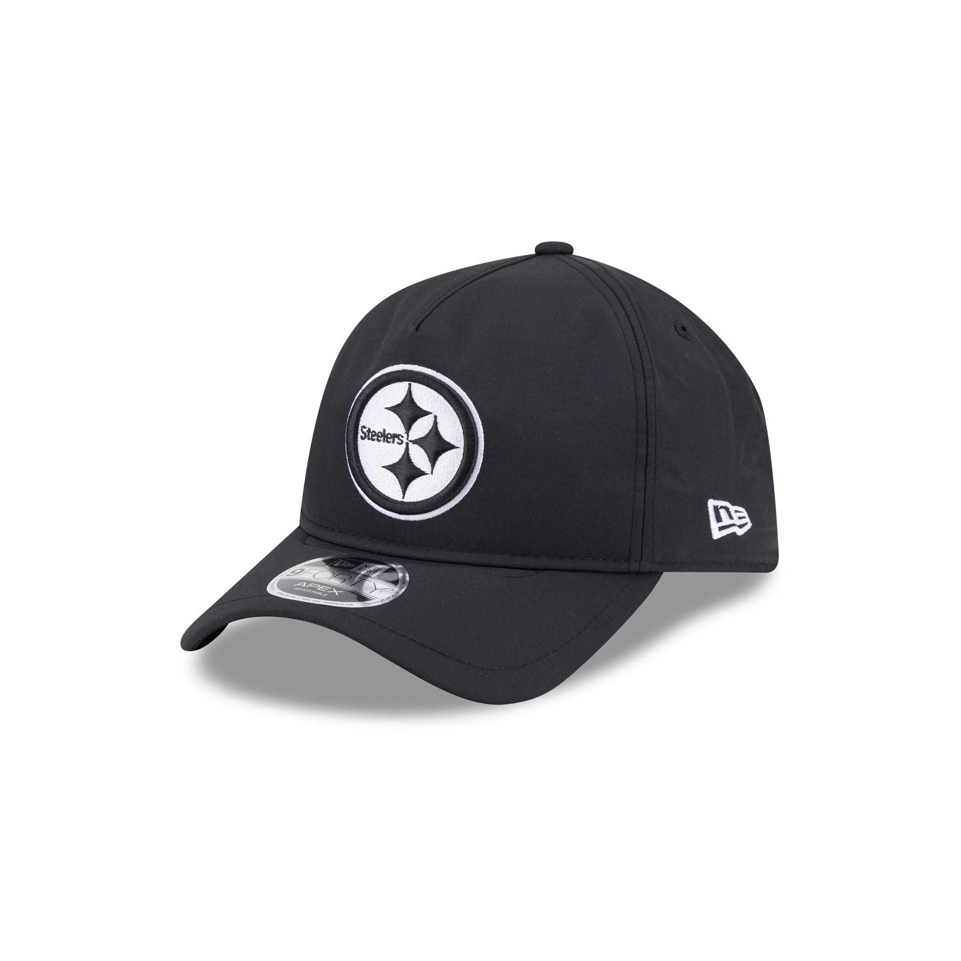 Pittsburgh Steelers Black 9FORTY APEX Snapback Hat