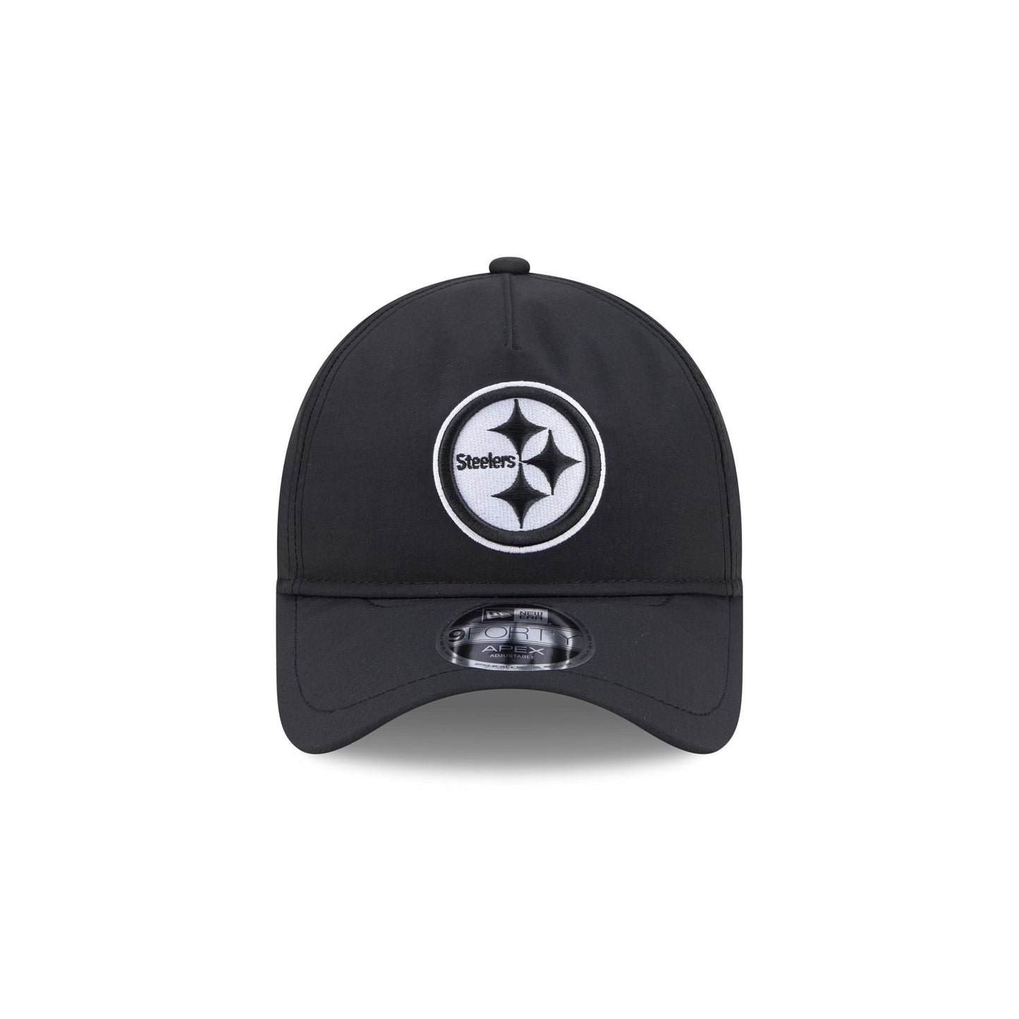 Pittsburgh Steelers Black 9FORTY APEX Snapback Hat