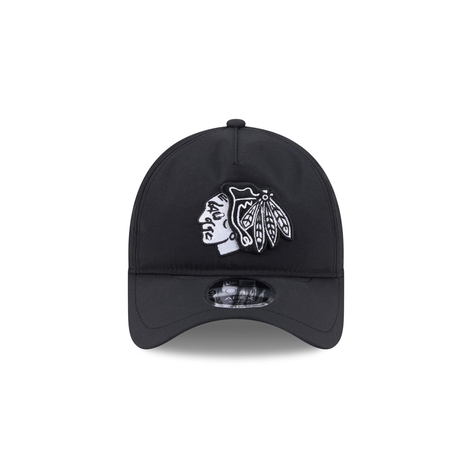 Chicago Blackhawks Black 9FORTY APEX Snapback Hat