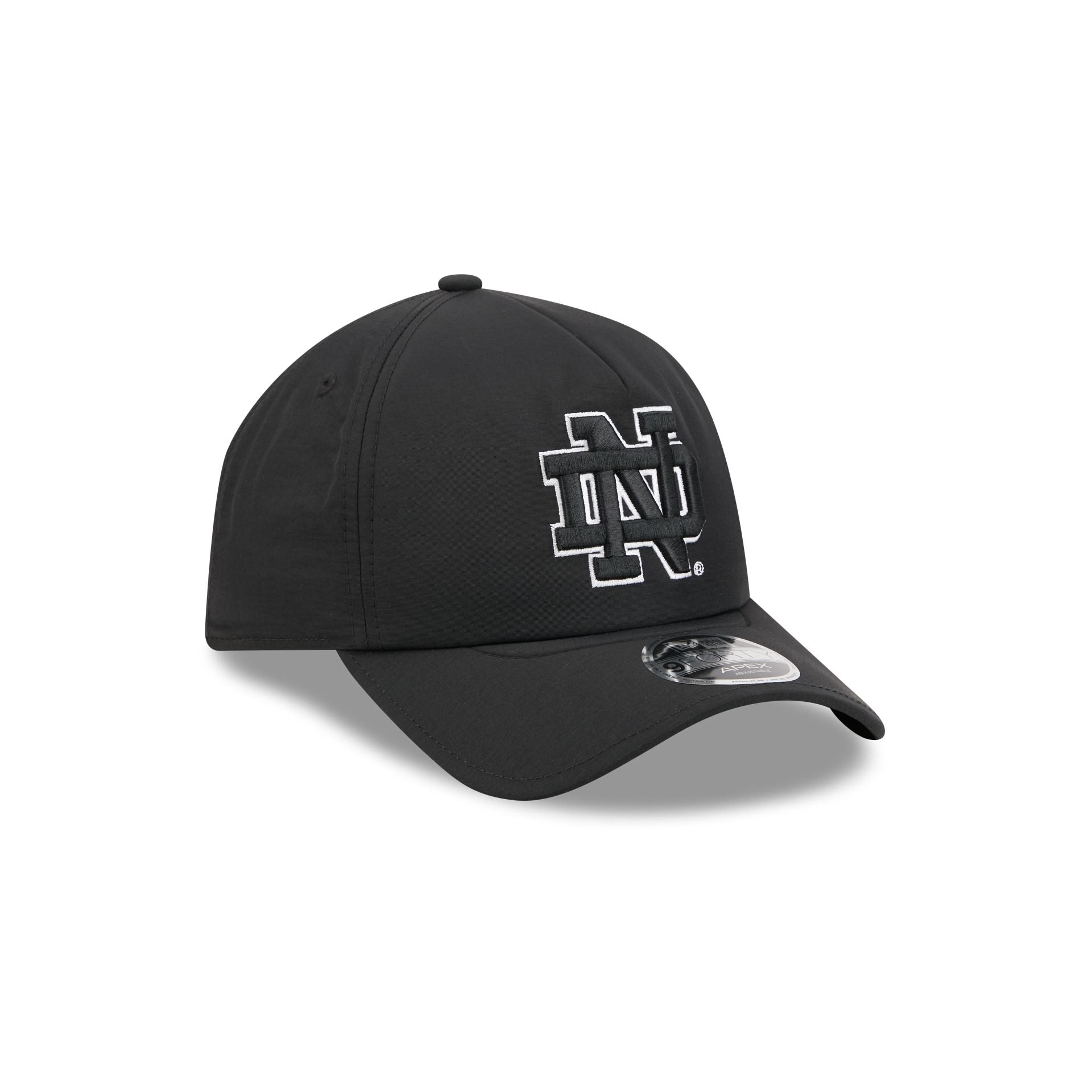 Notre Dame Fighting Irish Black 9FORTY APEX Snapback Hat