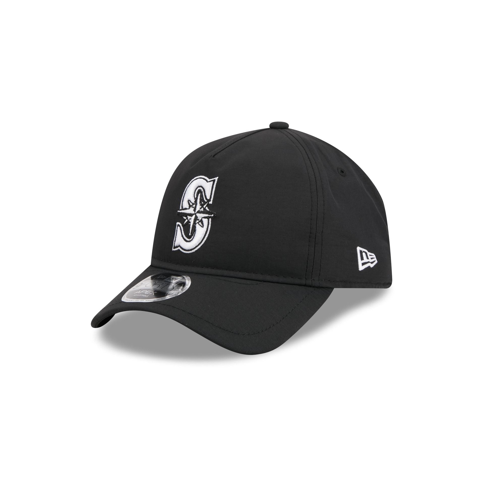 Seattle Mariners Black 9FORTY APEX Snapback Hat