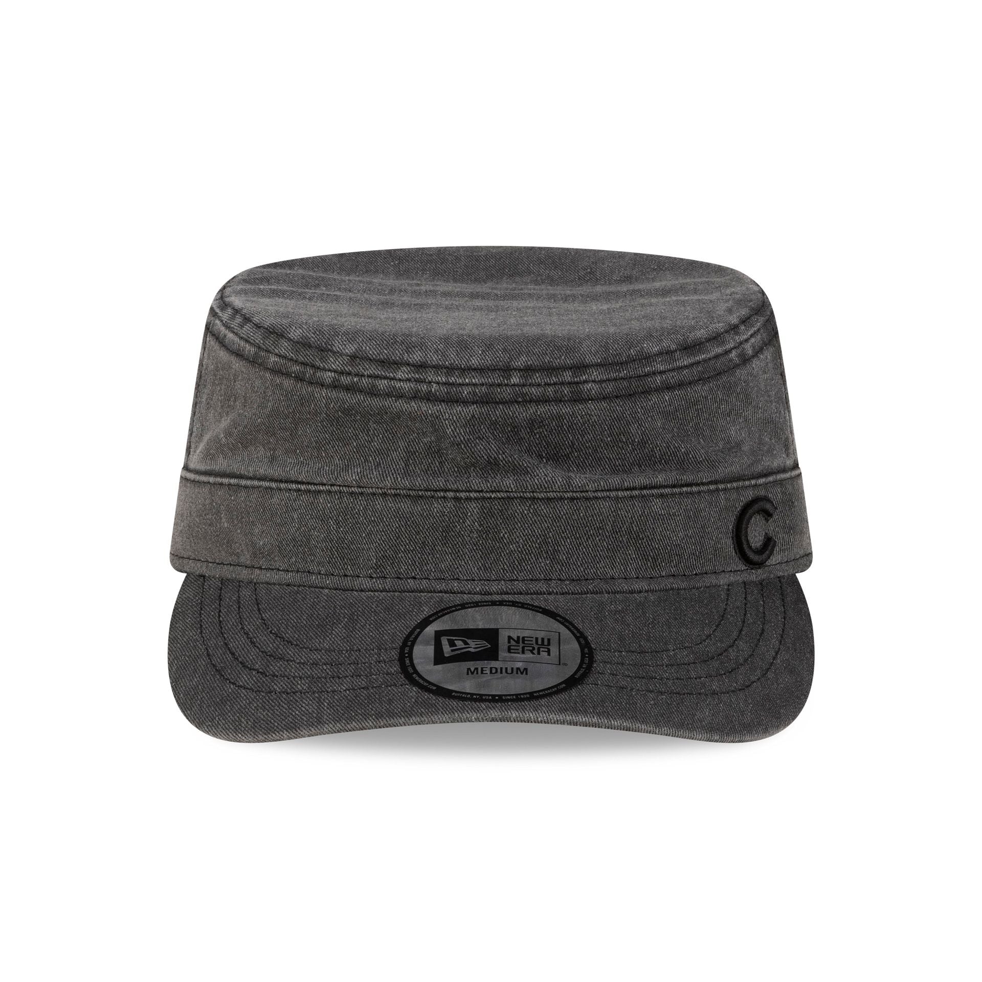 Chicago Cubs Pigment Dye Black Military Cap