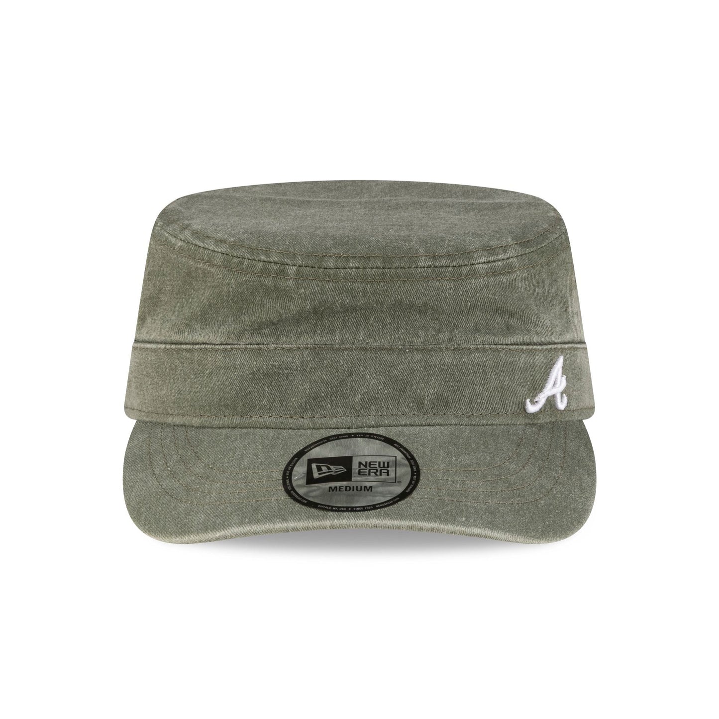 Atlanta Braves Pigment Dye Olive Military Cap