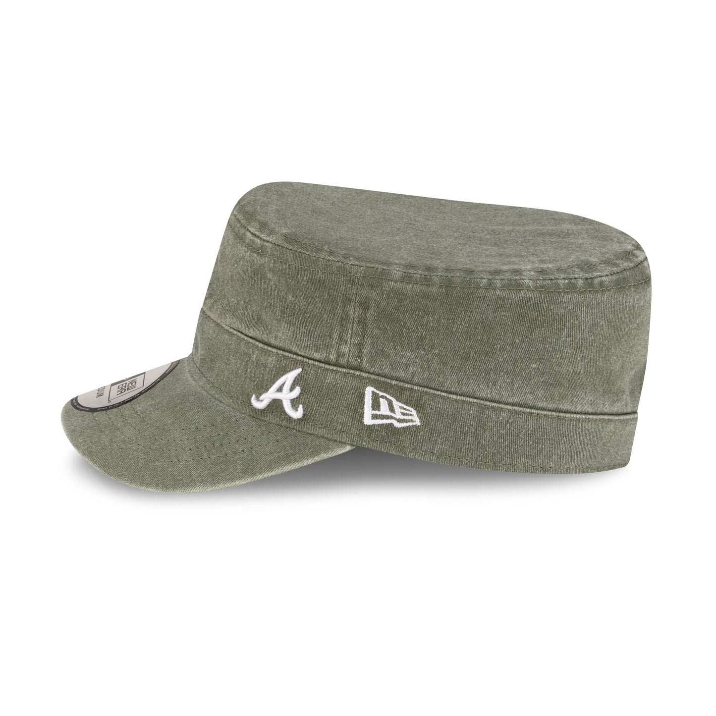 Atlanta Braves Pigment Dye Olive Military Cap