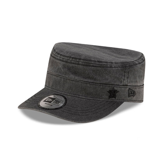 Houston Astros Pigment Dye Black Military Cap