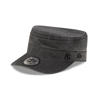 New York Yankees Pigment Dye Black Military Cap