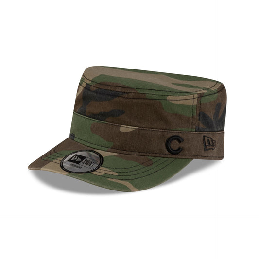 Chicago Cubs Woodland Camo Military Cap