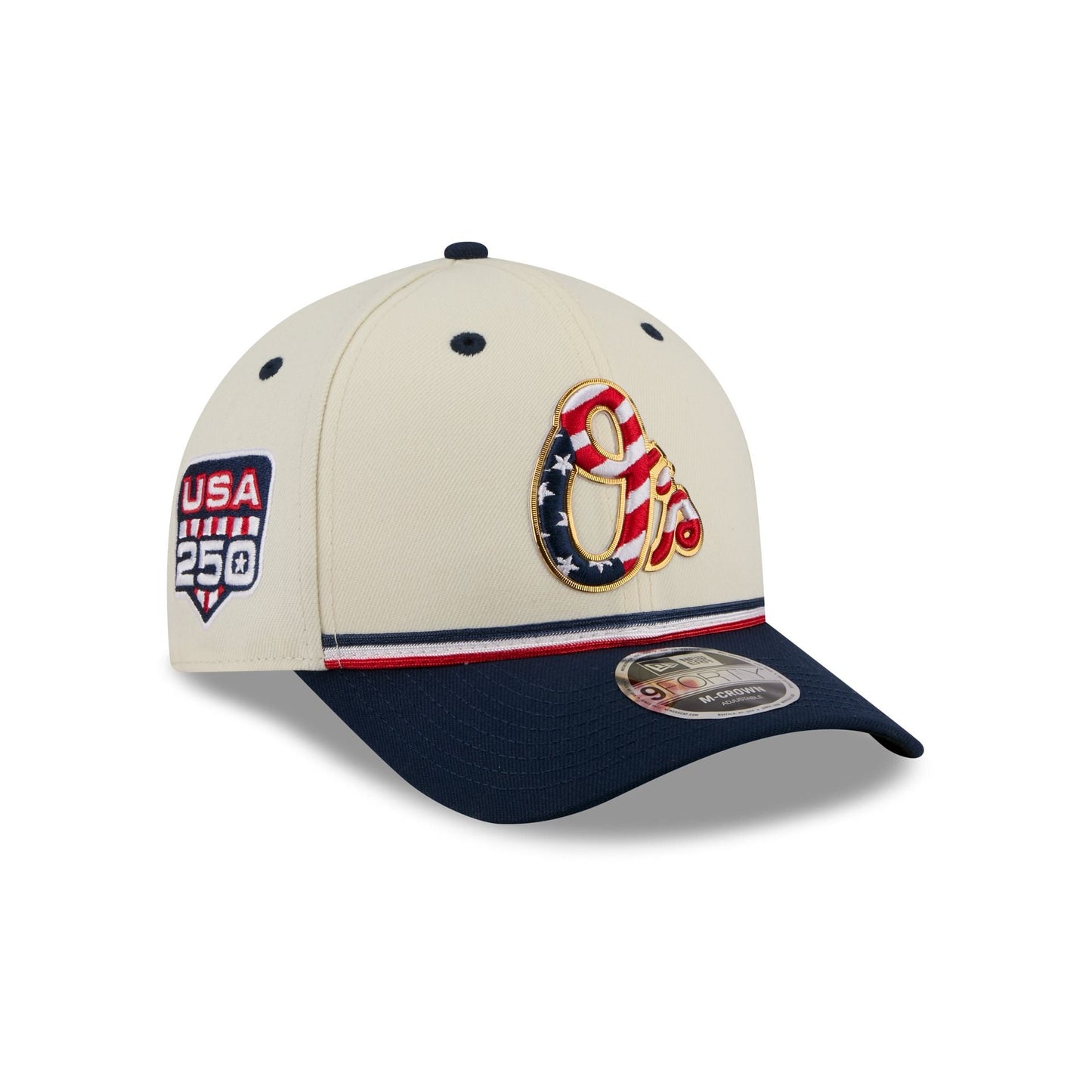 Baltimore Orioles Independence Day 2026 9FORTY M-Crown Snapback Hat