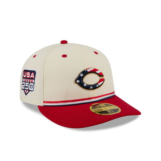 Cincinnati Reds Independence Day 2026 Low Profile 59FIFTY Fitted Hat