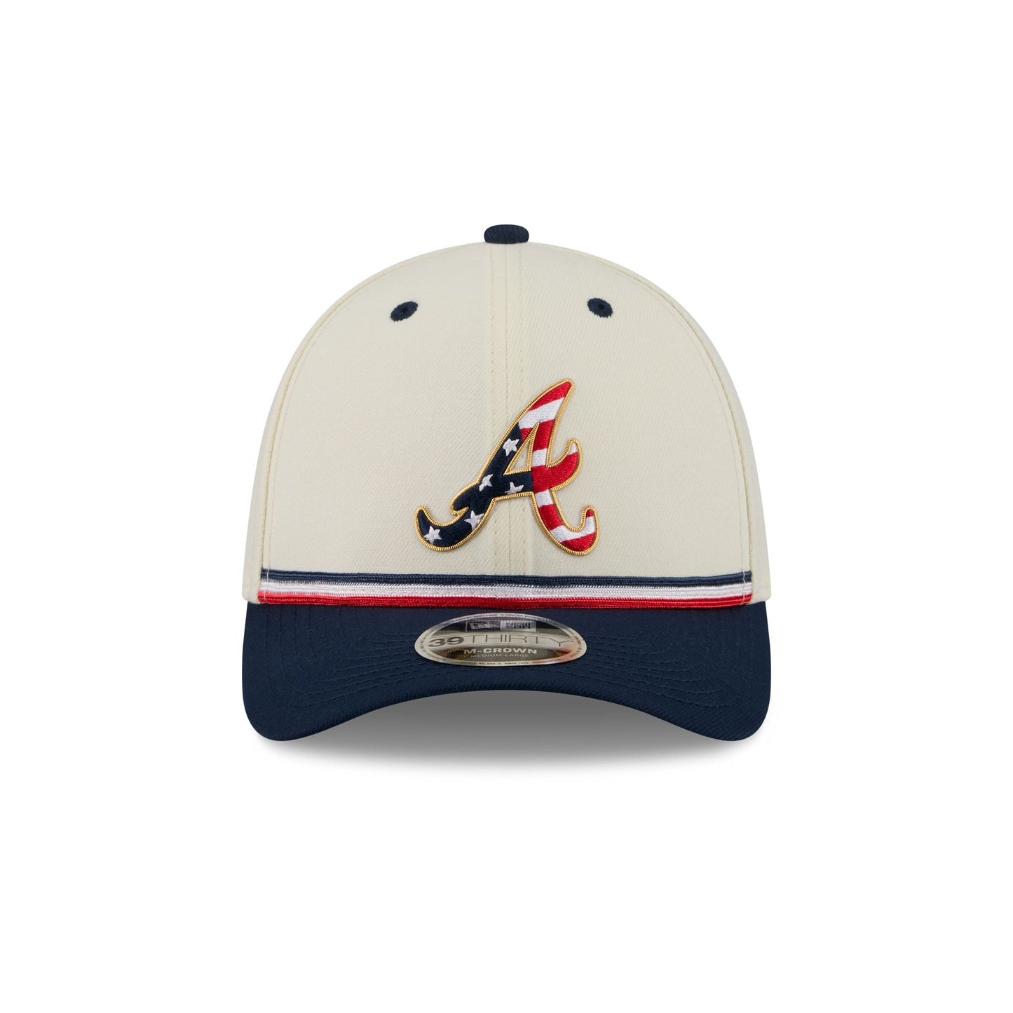 Atlanta Braves Independence Day 2026 39THIRTY M-Crown Stretch Fit Hat