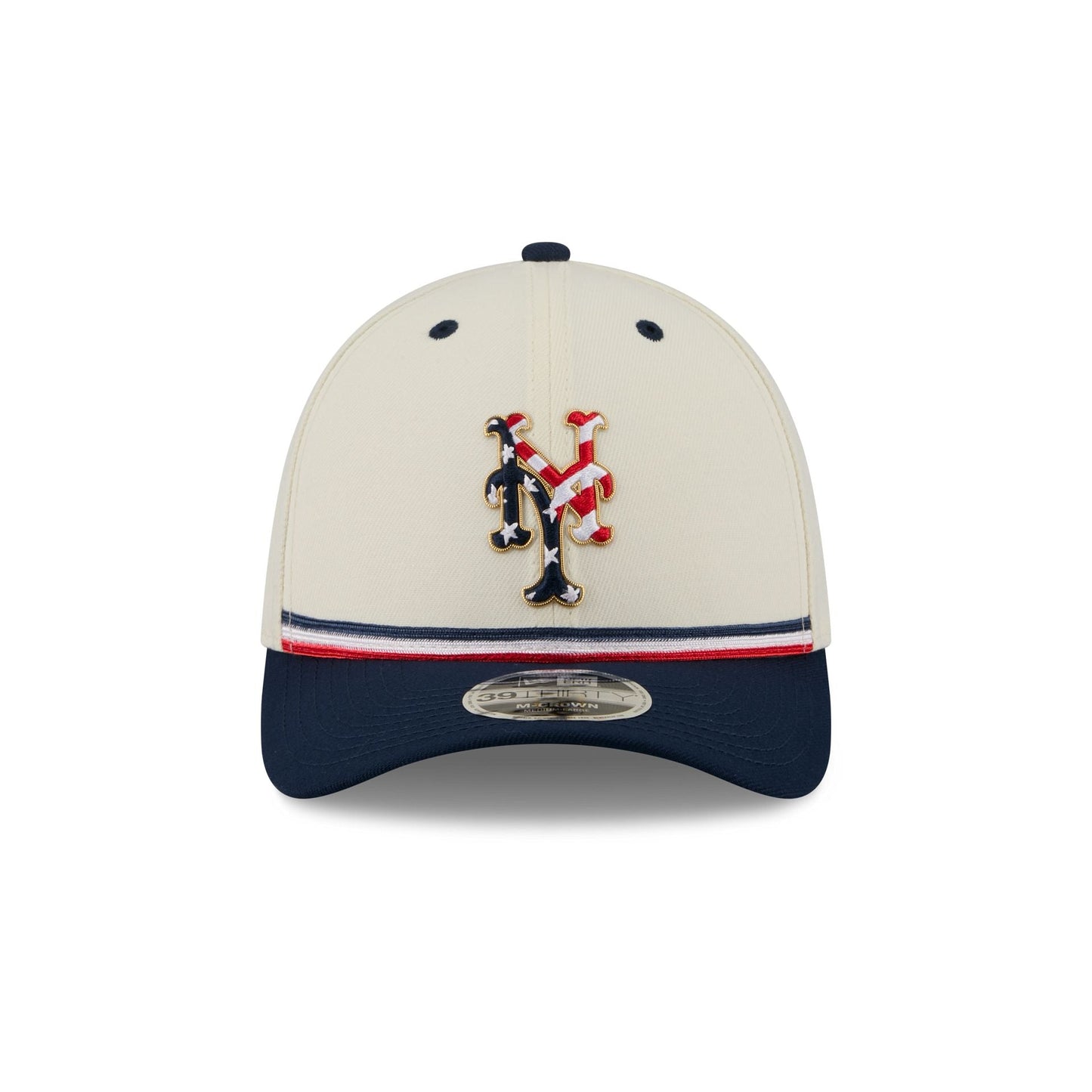 New York Mets Independence Day 2026 39THIRTY M-Crown Stretch Fit Hat