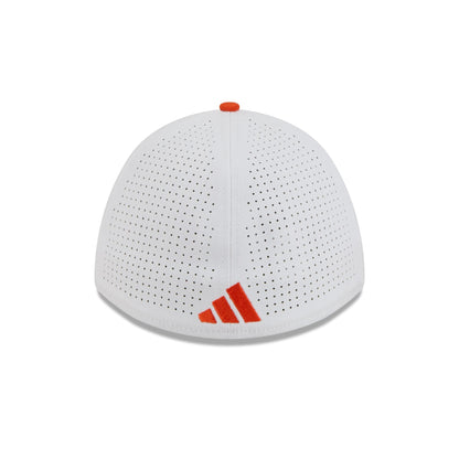 New Era x adidas Miami Hurricanes White Mascot 39THIRTY M-Crown Stretch Fit Hat