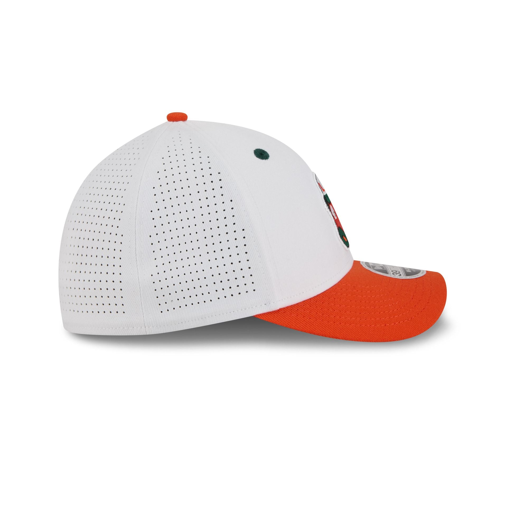New Era x adidas Miami Hurricanes White Mascot 39THIRTY M-Crown Stretch Fit Hat