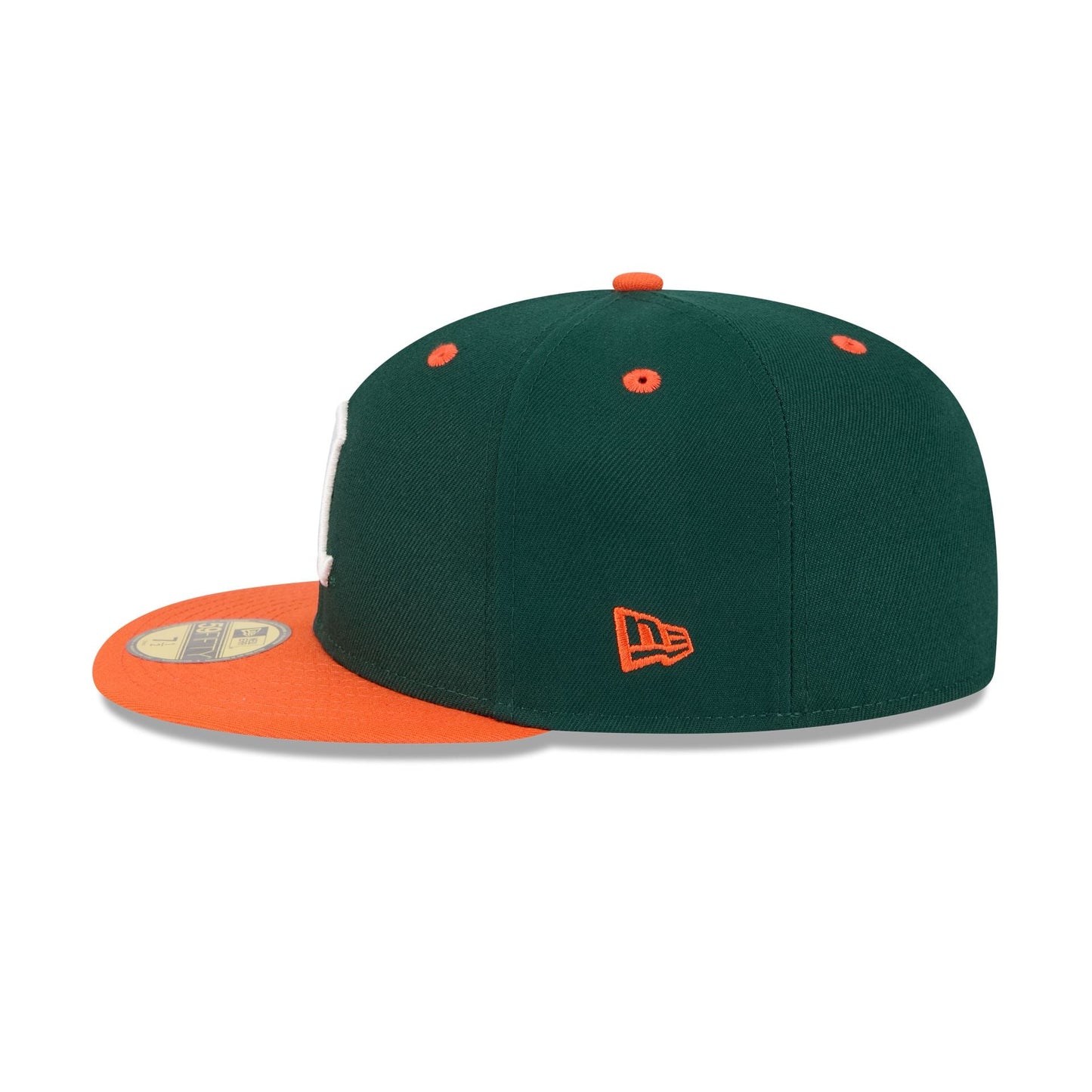 New Era x adidas Miami Hurricanes Dark Green 59FIFTY Fitted Hat