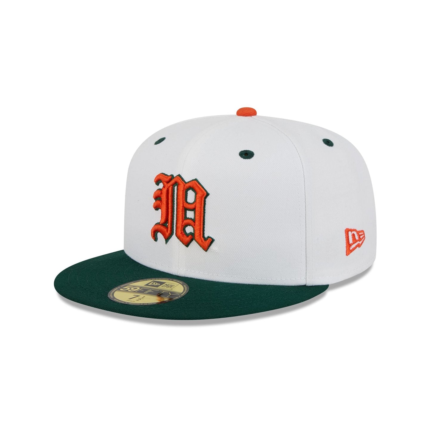 New Era x adidas Miami Hurricanes White 59FIFTY Fitted Hat
