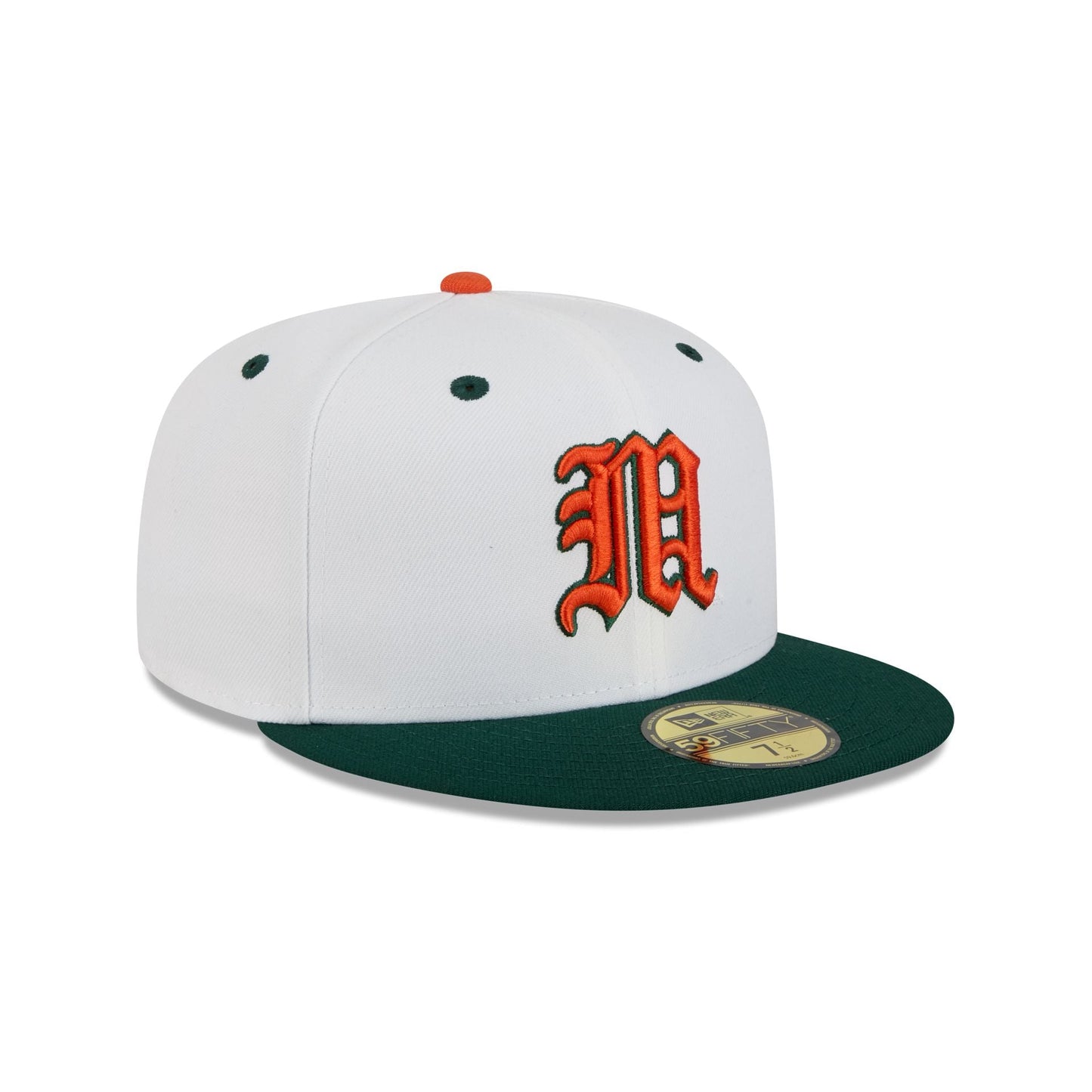New Era x adidas Miami Hurricanes White 59FIFTY Fitted Hat